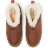 Dearfoams Men’s Fireside Nylon Australian Shearling Water Resistant Après Winter Warm Up Bootie(Brown)