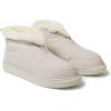 Dearfoams Men’s Fireside Nylon Australian Shearling Water Resistant Après Winter Warm Up Bootie(Cream Linen)