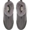 Dearfoams Men’s Fireside Nylon Australian Shearling Water Resistant Après Winter Warm Up Bootie(Grey Pavement)