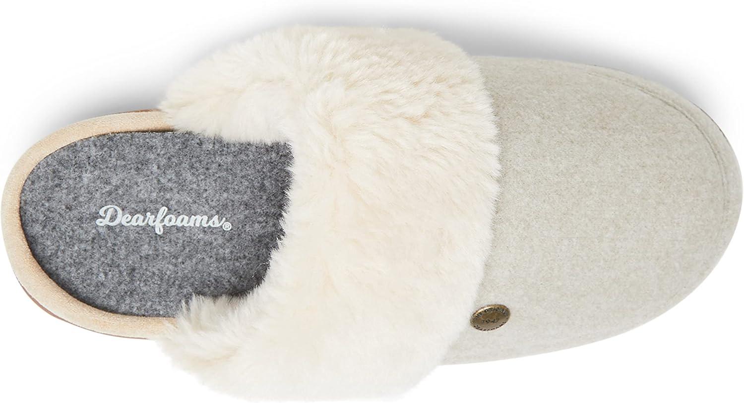 imageDearfoams Womens Geneva Closed Toe Scuff SlipperOatmeal Heather
