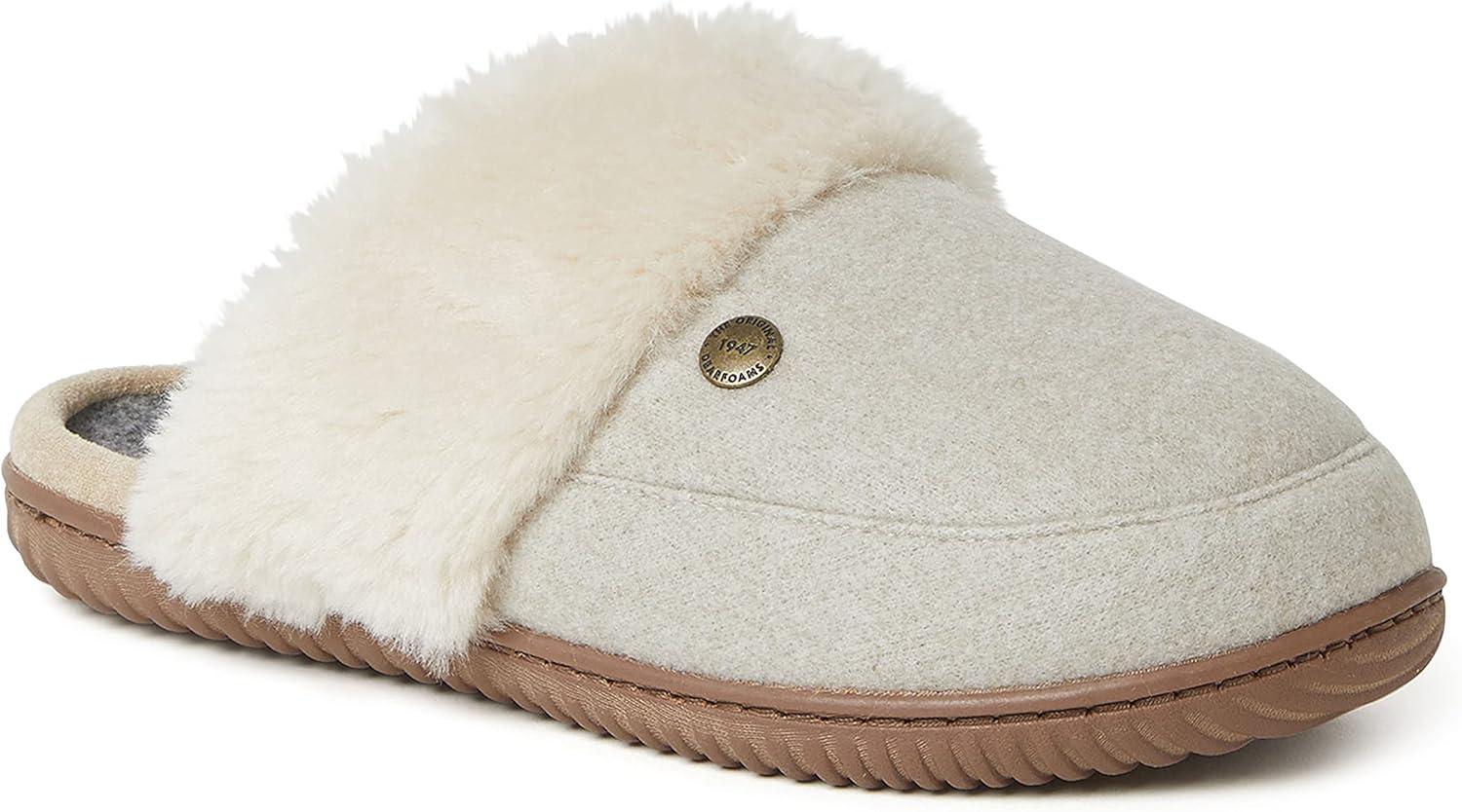 imageDearfoams Womens Geneva Closed Toe Scuff SlipperOatmeal Heather