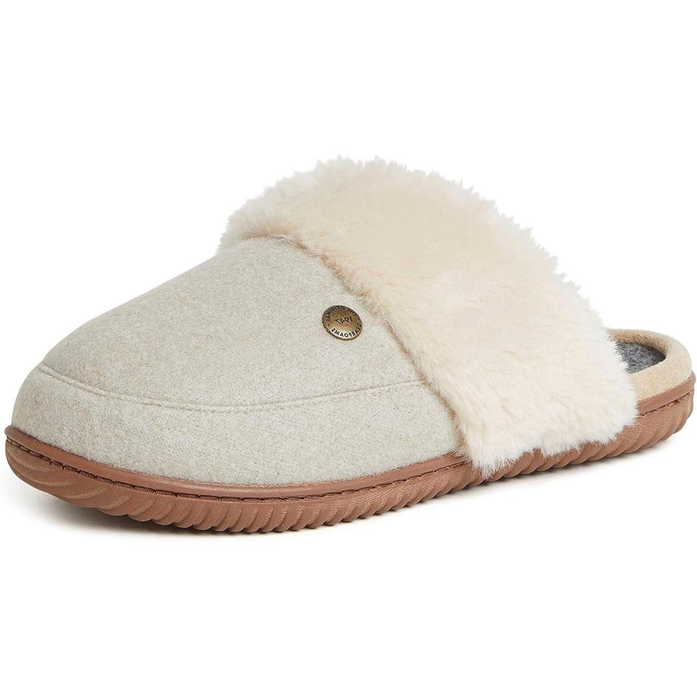 imageDearfoams Womens Geneva Closed Toe Scuff SlipperOatmeal Heather