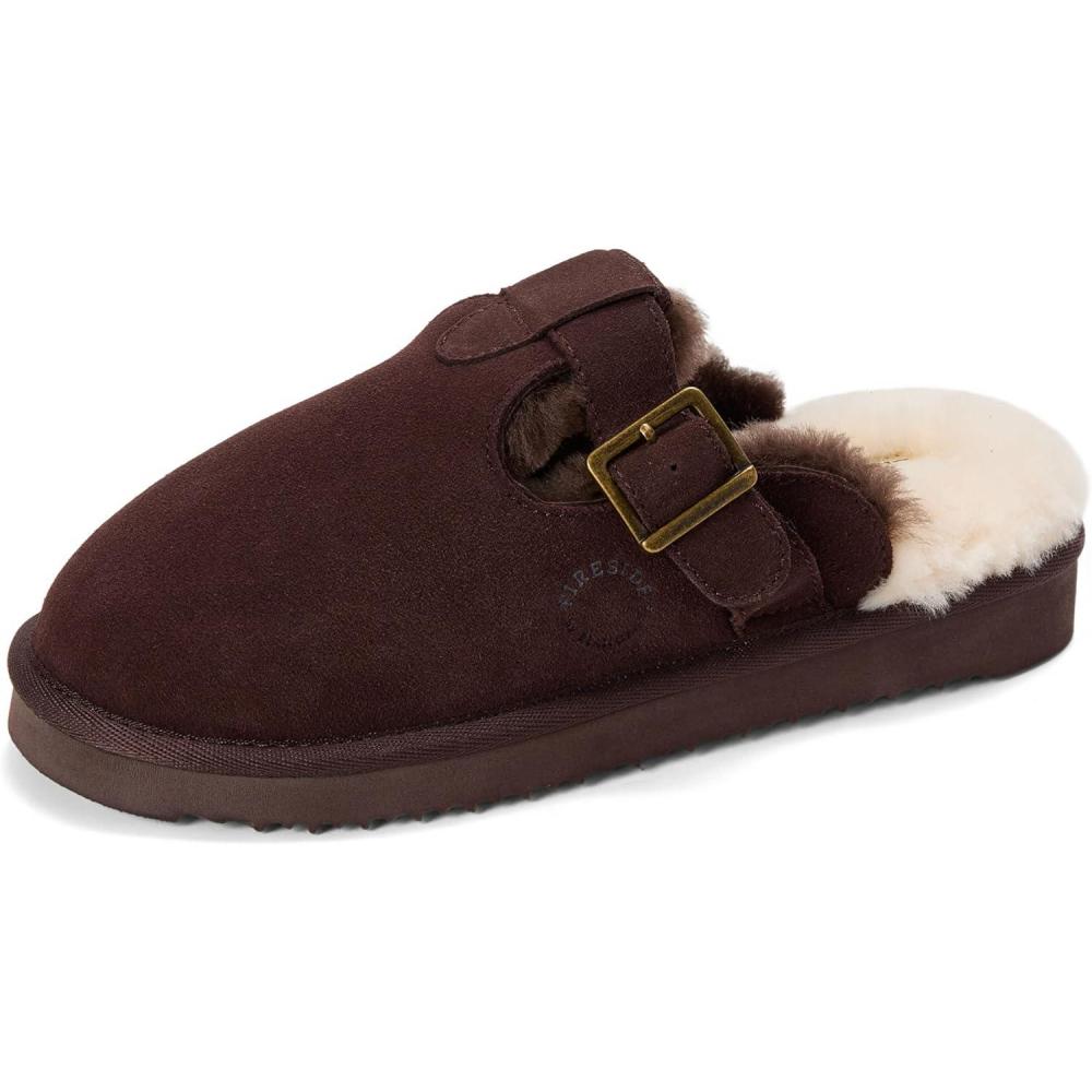 imageDearfoams Womens Maitland Genuine Shearling ScuffCoffee