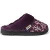 Dearfoams Women’s Allison Chenille Fairisle Scuff(Aubergine)