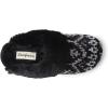 Dearfoams Women’s Allison Chenille Fairisle Scuff(Black)