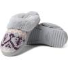 Dearfoams Women’s Allison Chenille Fairisle Scuff(Sleet)