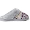 Dearfoams Women’s Allison Chenille Fairisle Scuff(Sleet)