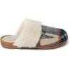 Dearfoams Women’s Geneva Closed Toe Scuff Slipper(Navy Plaid)