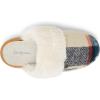 Dearfoams Women’s Geneva Closed Toe Scuff Slipper(Navy Plaid)