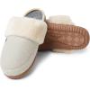Dearfoams Women’s Geneva Closed Toe Scuff Slipper(Oatmeal Heather)