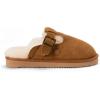 Dearfoams Women’s Maitland Genuine Shearling Scuff(Chestnut)