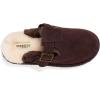 Dearfoams Women’s Maitland Genuine Shearling Scuff(Coffee)