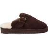 Dearfoams Women’s Maitland Genuine Shearling Scuff(Coffee)