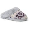Dearfoams Women’s Allison Chenille Fairisle Scuff(Sleet)