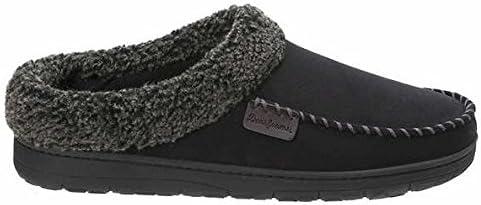 imageDearfoams Mens Memory Foam Slipper Medium 910 Black
