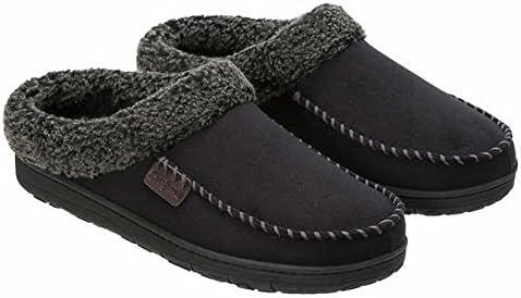 imageDearfoams Mens Memory Foam Slipper Medium 910 Black