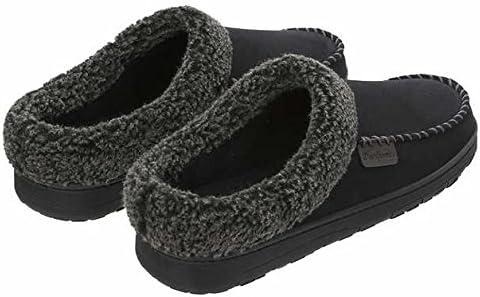 imageDearfoams Mens Memory Foam Slipper Medium 910 Black