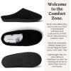Dearfoams womens Leslie Washable Memory Foam Terry Clog With Wide Widths(Black Terry)