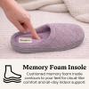 Dearfoams womens Leslie Washable Memory Foam Terry Clog With Wide Widths(Frosted Plum Terry)