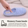 Dearfoams womens Leslie Washable Memory Foam Terry Clog With Wide Widths(Iceberg Blue Terry)