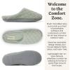 Dearfoams womens Leslie Washable Memory Foam Terry Clog With Wide Widths(Juniper Green Terry)