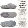 Dearfoams womens Leslie Washable Memory Foam Terry Clog With Wide Widths(Medium Grey Terry)
