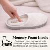 Dearfoams womens Leslie Washable Memory Foam Terry Clog With Wide Widths(Muslin White Terry)