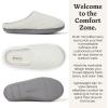 Dearfoams womens Leslie Washable Memory Foam Terry Clog With Wide Widths(Muslin White Terry)