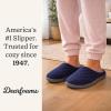 Dearfoams womens Leslie Washable Memory Foam Terry Clog With Wide Widths(Peacoat Navy Terry)