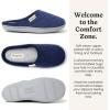 Dearfoams womens Leslie Washable Memory Foam Terry Clog With Wide Widths(Peacoat Navy Velour)
