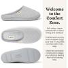 Dearfoams womens Leslie Washable Memory Foam Terry Clog With Wide Widths(Sleet Velour)