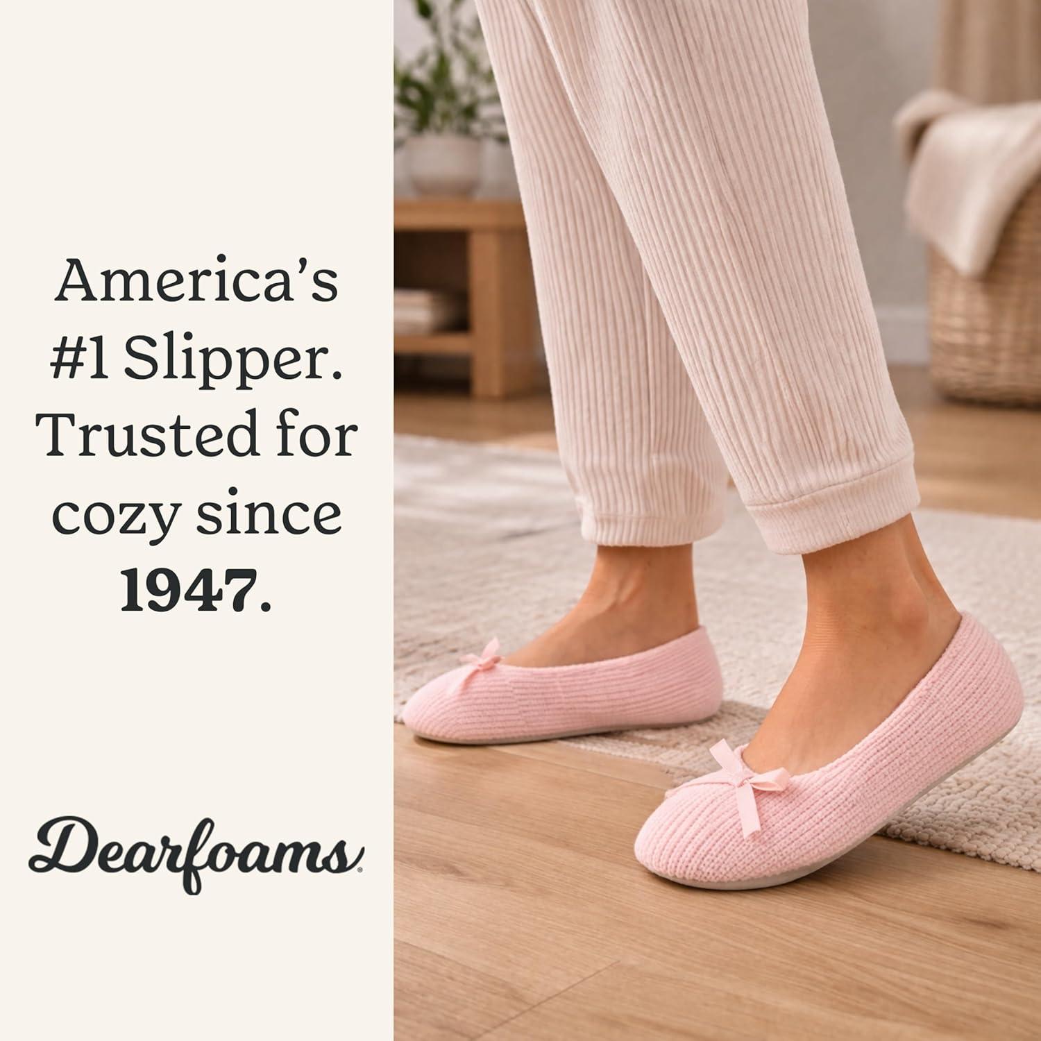 imageDearfoams Womens Layla Ballerina With Suede OutsoleDusty Pink