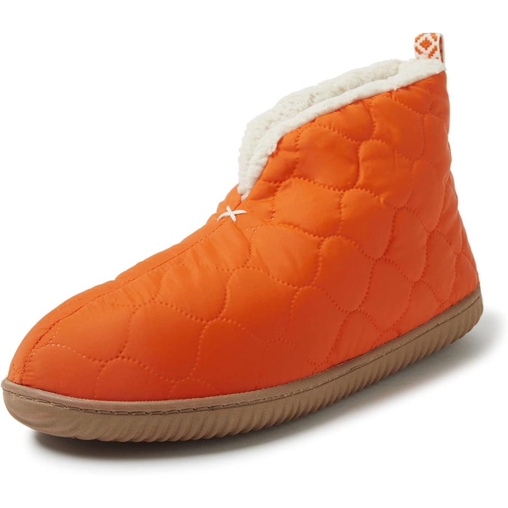 imageDearfoams Mens IndoorOutdoor Warm Up BootieOrangeade