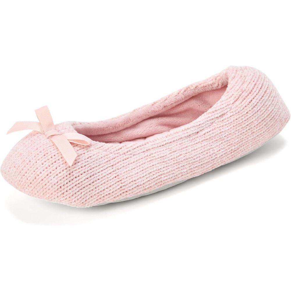 imageDearfoams Womens Layla Ballerina With Suede OutsoleDusty Pink