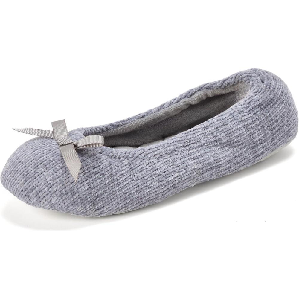 imageDearfoams Womens Layla Ballerina With Suede OutsoleSleet