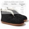Dearfoams Men’s Indoor/Outdoor Warm Up Bootie(Black)