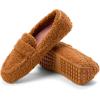 Dearfoams Women’s Hazel-Lighweight Driving Loafer Machine Washable Comfortable Shoe(Whiskey Sherpa)