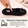 Dearfoams Women’s Layla Ballerina With Suede Outsole(Black)