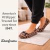Dearfoams Women’s Layla Ballerina With Suede Outsole(Leopard)
