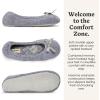 Dearfoams Women’s Layla Ballerina With Suede Outsole(Sleet)