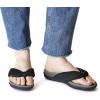 Dearfoams Women’s Original Comfort Olivia Thong Flip Flop Sandal With Arch Support(Black)