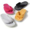 Dearfoams Women’s Original Comfort Olivia Thong Flip Flop Sandal With Arch Support(Silver)