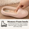 Dearfoams Women’s Rebecca Soft Memory Foam Lightweight House Shoes Cozy Loafer with Warm Lining and Wide Widths Slipper(Latte Sherpa)