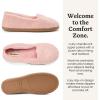 Dearfoams Women’s Rebecca Soft Memory Foam Lightweight House Shoes Cozy Loafer with Warm Lining and Wide Widths Slipper(Pink Sherpa)