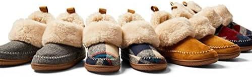 imageDearfoams Womens Moritz IndoorOutdoor Cozy Bootie Camping Furry Slipper House ShoeCabernet