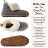 Dearfoams Women’s Moritz Indoor/Outdoor Cozy Bootie Camping Furry Slipper House Shoe(Grey)