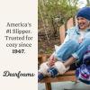Dearfoams Women’s Moritz Indoor/Outdoor Cozy Bootie Camping Furry Slipper House Shoe(Navy Plaid)