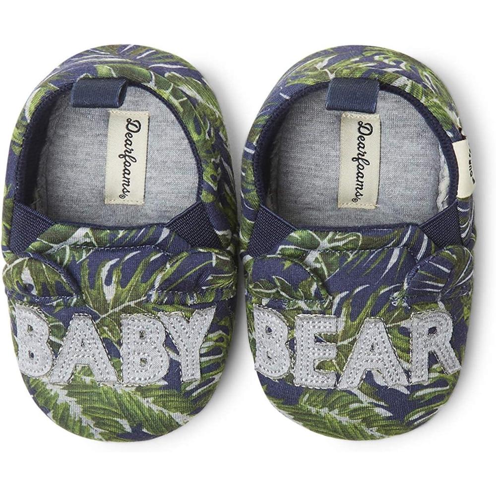 imageDearfoams BabyGirls Frankie Bear Closed Back SlipperFern Print
