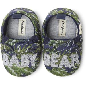 Dearfoams Baby-Girl’s Frankie Bear Closed Back Slipper(Fern Print)