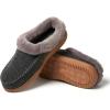 Dearfoams Men’s Baro Indoor Outdoor House Shoe Memeory Foam Clog(Dark Heather Grey)